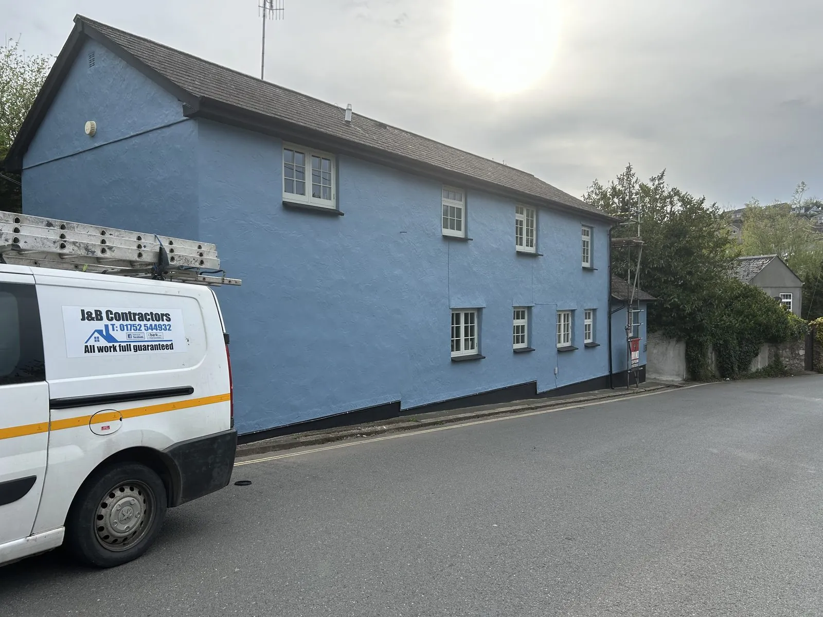 Exterior painting of a detached house in Okehampton
